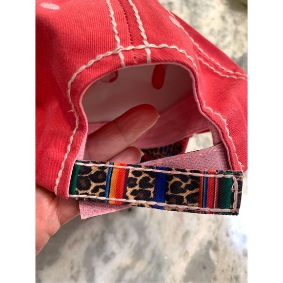 Pink Baseball Cap with Cross Monogrammed #beach #faith - Picture 3 of 4